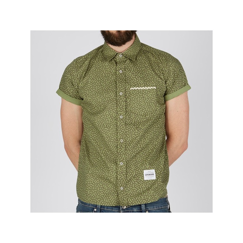 CAMISA CHICO SUPREMEBEING STRIKE SHIRT CELL OLIVE