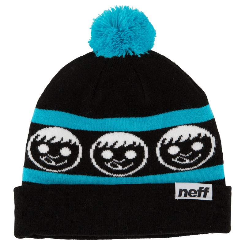 GORRO NEFF STANDARD BLACK / CYAN