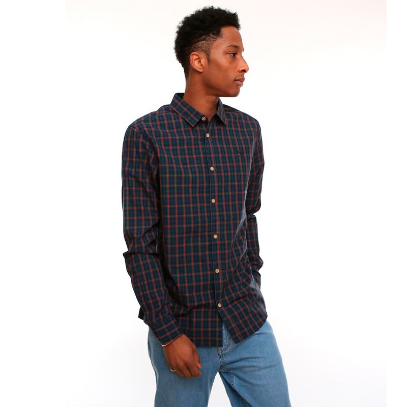 CAMISA IRIEDAILY Mc VALLE LS NAVY YELLOW