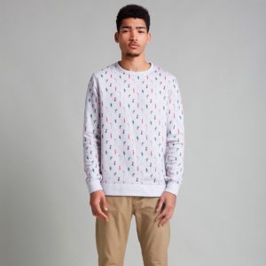 SUDADERA TIWEL VEGGY OFF WHITE MELANGE