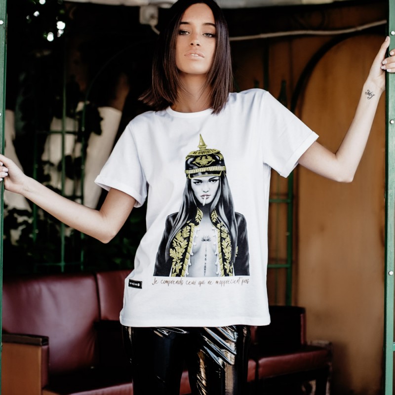 CAMISETA UNISEX BE HAPPINESS VANESSA PARADISE BLANCA