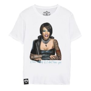 Camiseta Unisex Be Happiness Whitney Houston Blanca