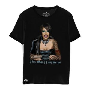 Camiseta Unisex Be Happiness Whitney Houston negra